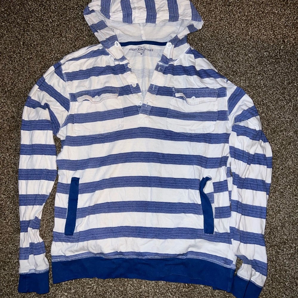 Sunday Work Clothes Vintage OG Blue White Hoodie